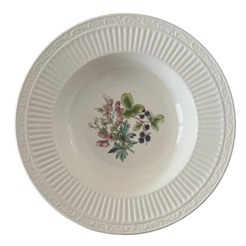 Mikasa Love Medley White Floral Soup/Pasta Bowls (set of 4)